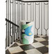 So Nouveau 12 inch Blue and Green and Black and Tan and Yellow Accent Table