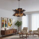 Botanic Panic 13 Light 28 inch Dark Bronze and French Gold Pendant Ceiling Light