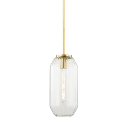 Bennett 1 Light 7.5 inch Aged Brass Pendant Ceiling Light