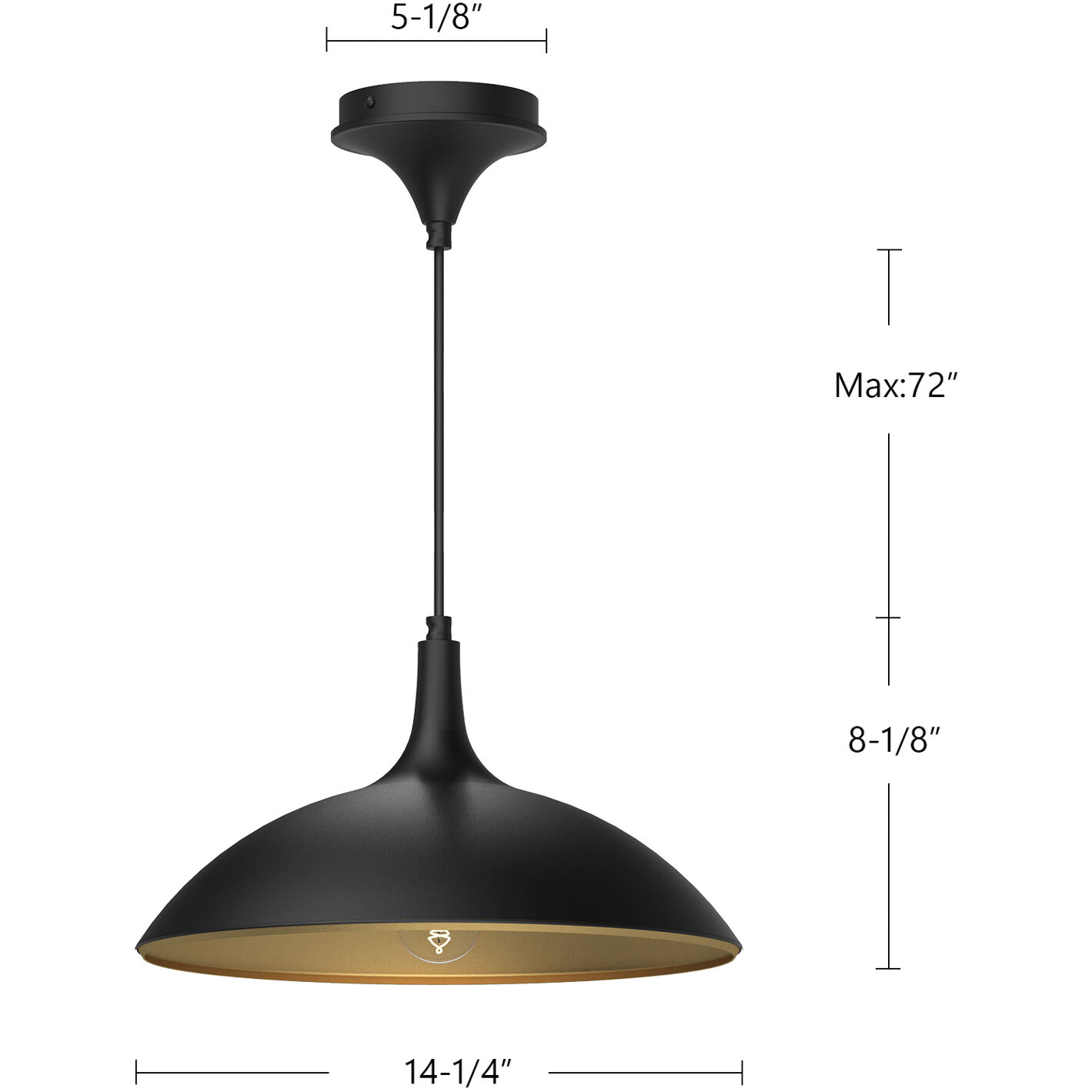 Alora Mood Abel Pendant Ceiling Light in Brushed Gold