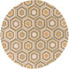 Rain 96 X 96 inch Wheat, Light Gray, Cream Rug