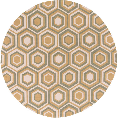 Rain 96 X 96 inch Wheat, Light Gray, Cream Rug