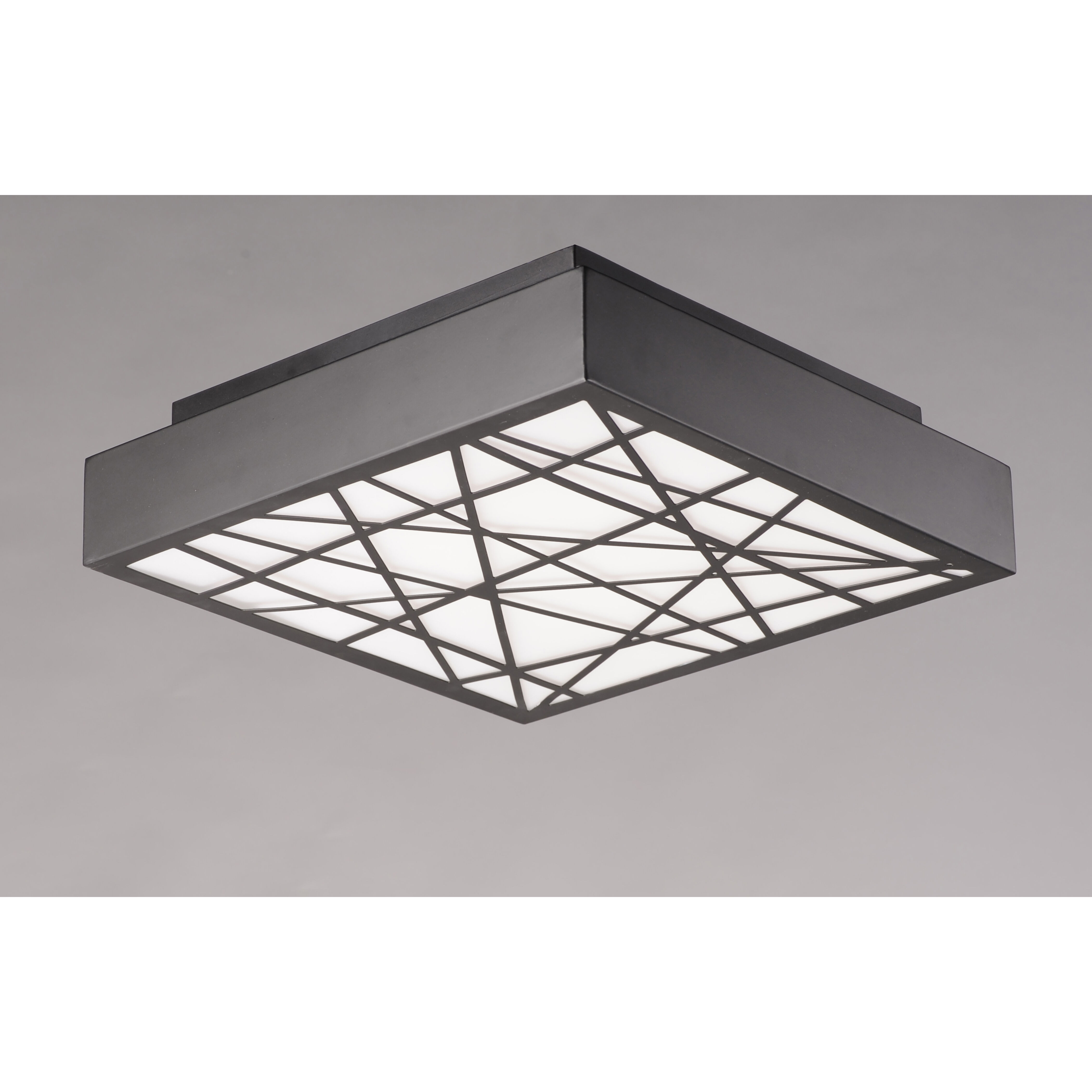 Intersect LED 15.75 inch Black Flush Mount Ceiling Light