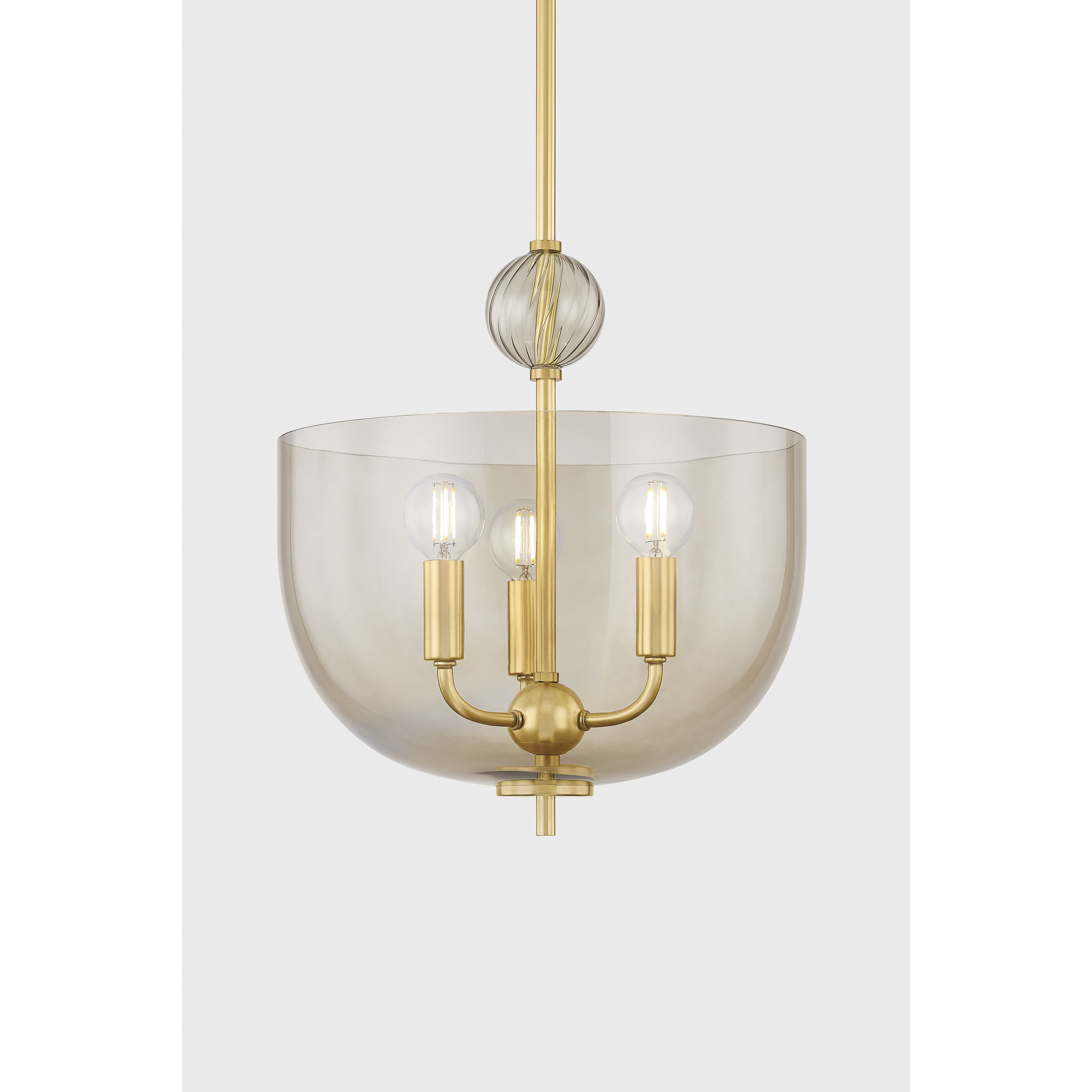 Arianne 3 Light 13 inch Aged Brass Indoor Lantern Ceiling Light
