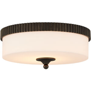 Bryce 1 Light 16.25 inch Oil Rubbed Bronze/White Flush Mount Ceiling Light, Barry Goralnick Collection