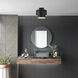 Zolana 2 Light 12 inch Black Semi Flush Mount Ceiling Light, Medium