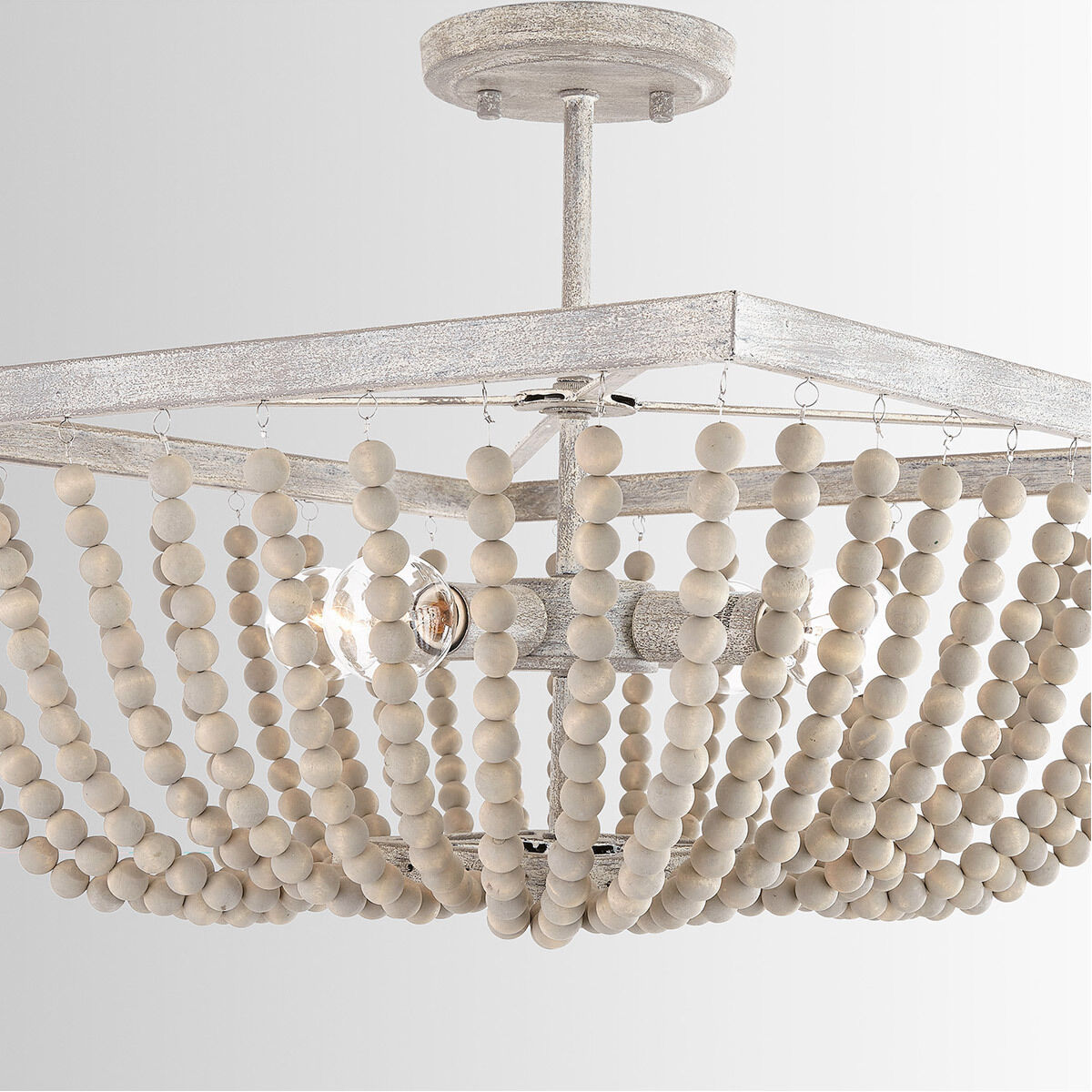 Elijah 4 Light 17 inch Mystic Sand Semi-Flush Mount Ceiling Light