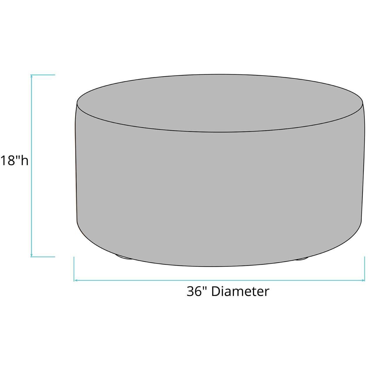 Sterling 18 inch Charcoal Gray Ottoman