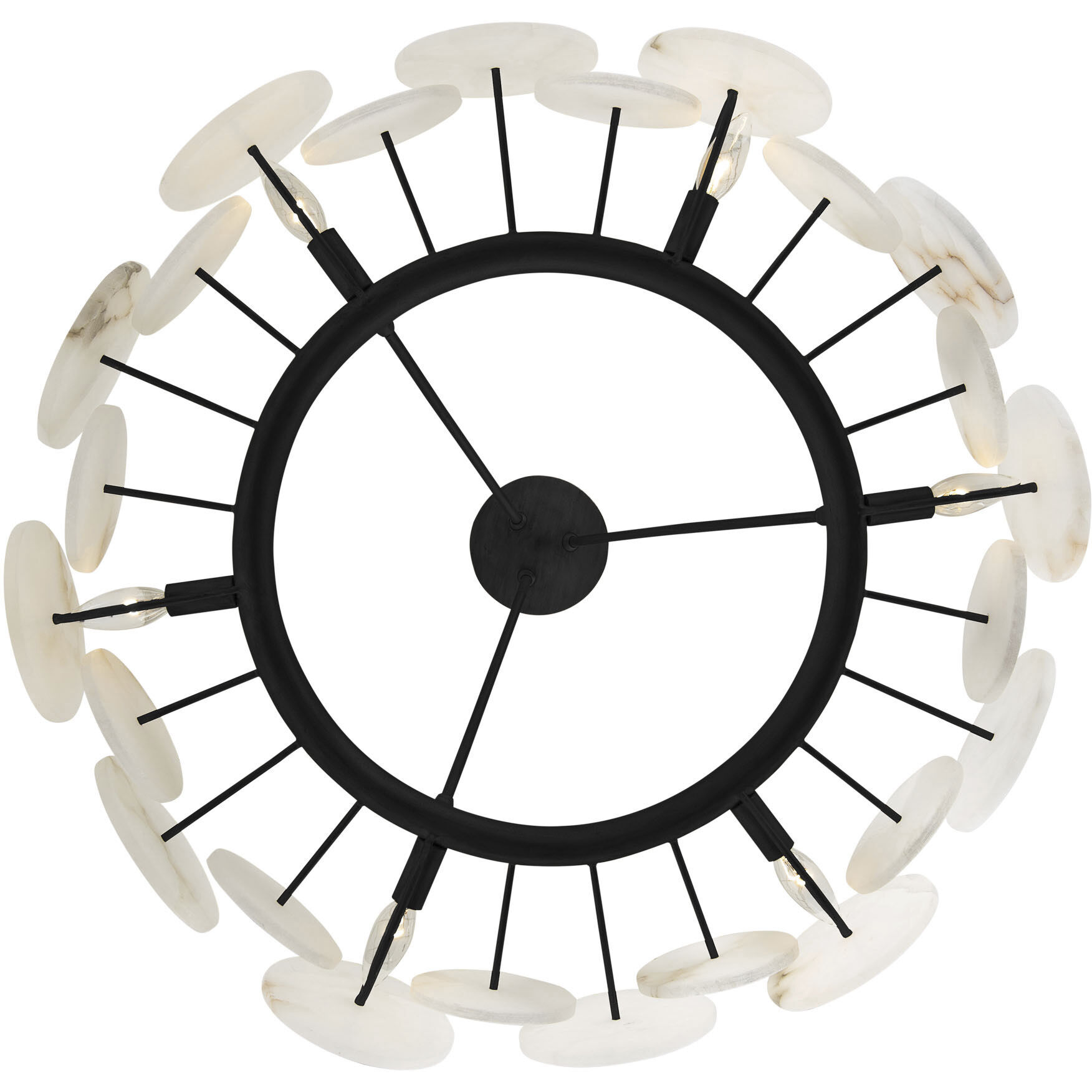 Cosmos 6 Light 30 inch Matte Black Chandelier Ceiling Light, Smithsonian Collaboration