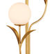 Rossville 67.75 inch 7.00 watt Contemporary Gold Leaf/Frosted White Floor Lamp Portable Light