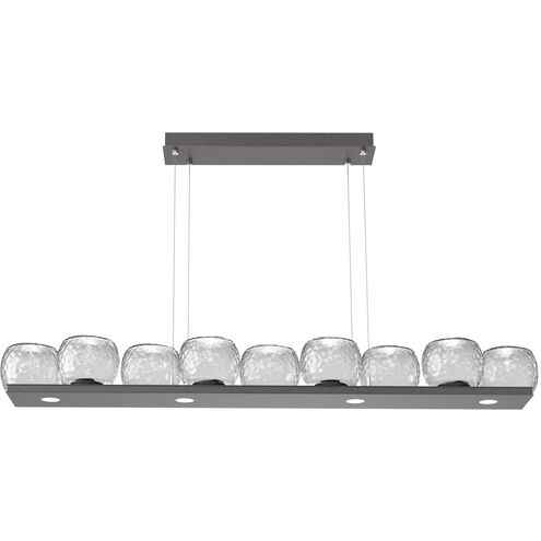 Vessel LED 59 inch Graphite Linear Multi-Pendant Ceiling Light in Clear, 2700K LED