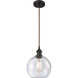 Ballston Athens LED 8 inch Oil Rubbed Bronze Mini Pendant Ceiling Light in Seedy Glass, Ballston