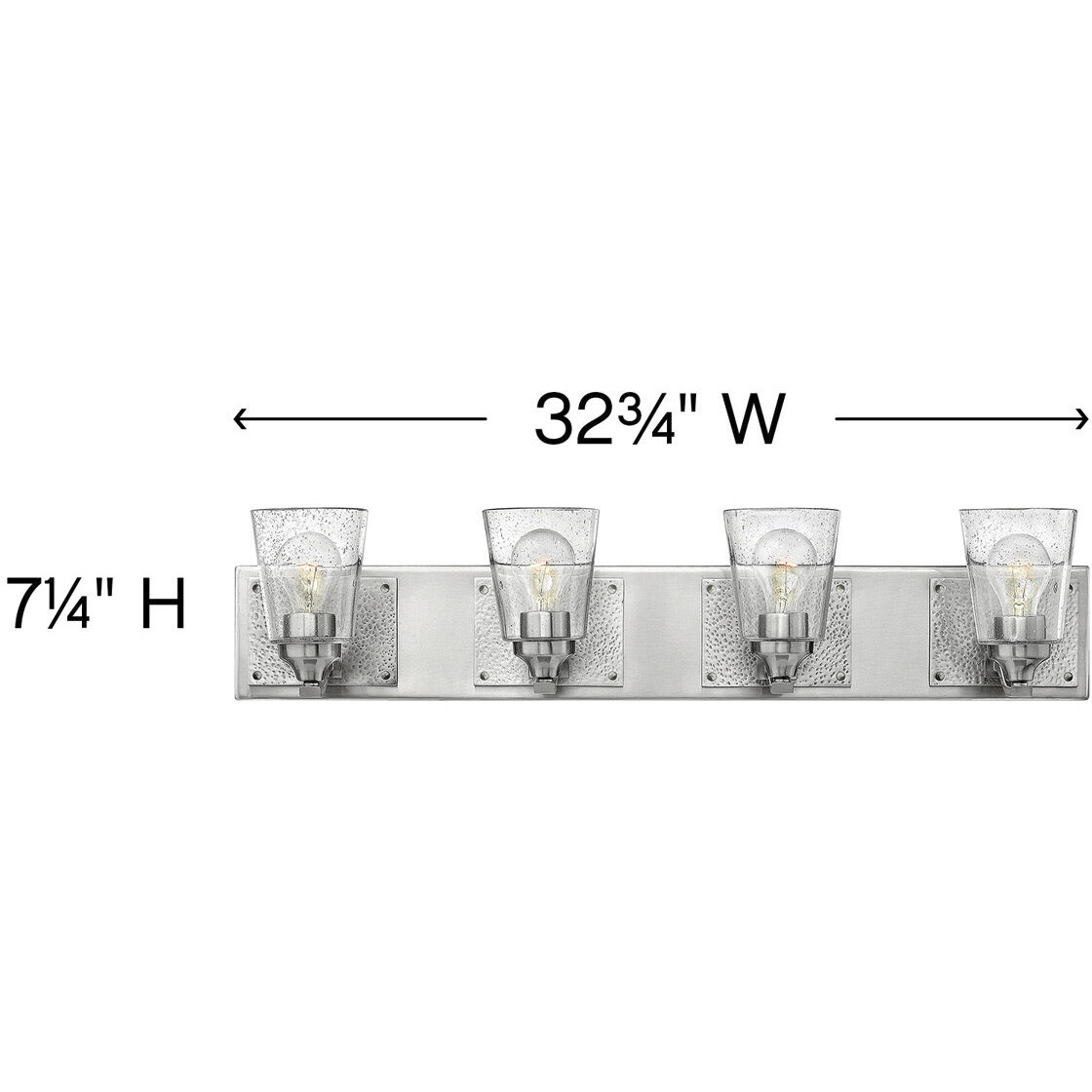 Jackson 4 Light 32.75 inch Brushed Nickel with Polished Antique Nickel Vanity Light Wall Light