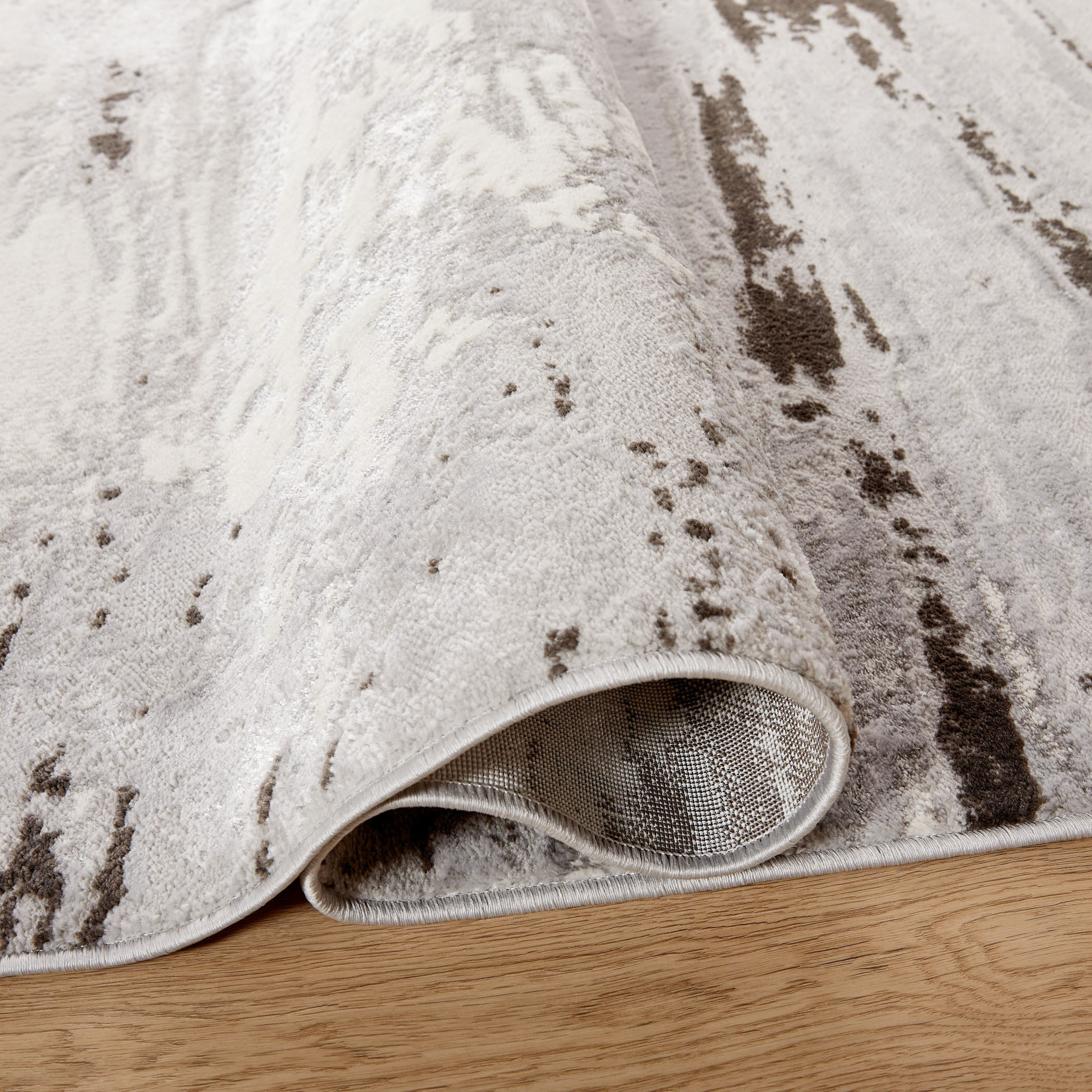 Ayda 114 X 79 inch Black/Grey Rug in 6 x 9