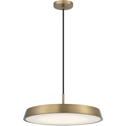 Tallinn LED 18 inch Brushed Gold and White Pendant Ceiling Light