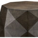 Kendall 17 inch Dove Gray and Polished Brass Accent Table
