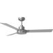 Jovie 52 52 inch Brushed Steel with Silver/American Walnut reversible blades Indoor/Outdoor Ceiling Fan