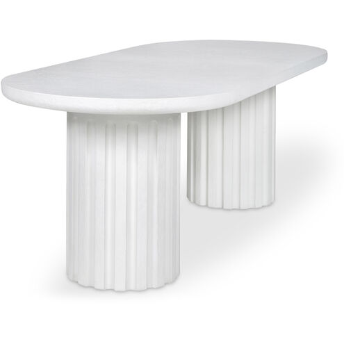 Eris 86.5 X 35.5 inch White Outdoor Dining Table