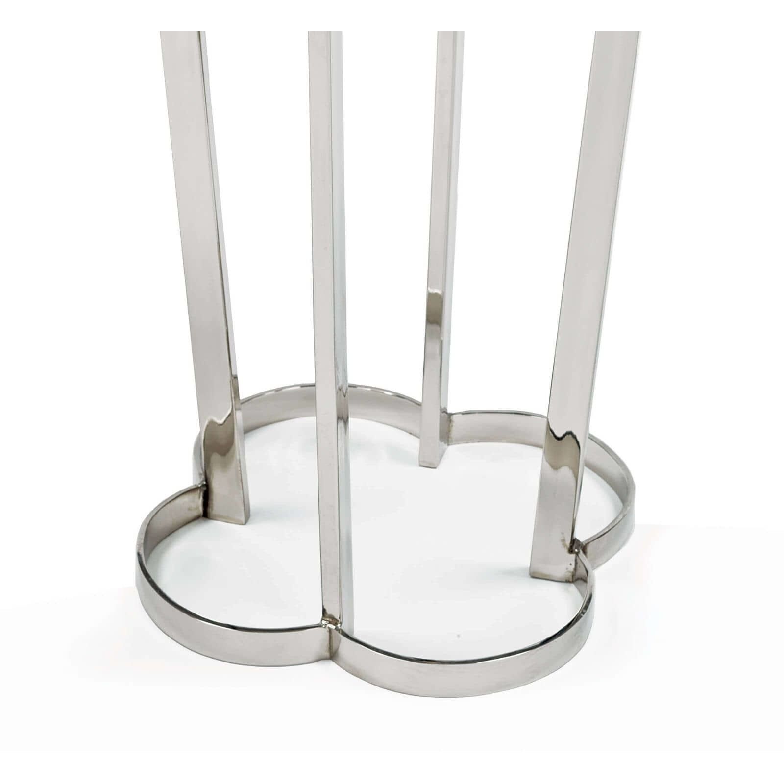 Clover 24 X 18.25 inch Polished Nickel Side Table