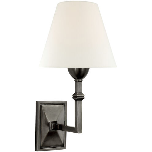 Alexa Hampton Jane 1 Light 7 inch Gun Metal Wall Sconce Wall Light in Linen