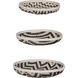 Organic Black/White Wash Tray, Set of 3