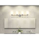 Henri 4 Light 32 inch Brushed Nickel Bathroom Vanity Wall Light