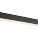 Vega LED 37 inch Black Vanity Light Wall Light in 3000K