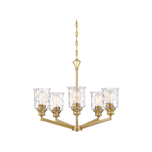 Drake 5 Light 25 inch Brushed Gold Chandelier Ceiling Light