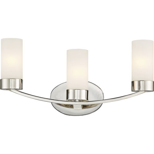 Denver 3 Light 21.25 inch Polished Nickel Vanity Light Wall Light