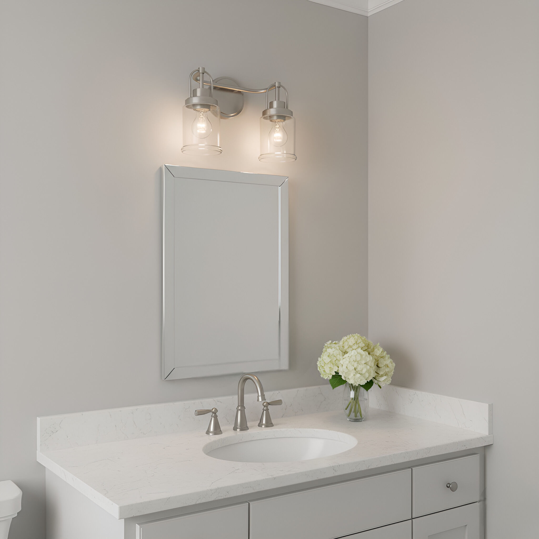 Anders 2 Light 14 inch Brushed Nickel Bath Vanity Wall Light