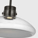 Avroko Morgan LED 16 inch Burnished Bronze with Clear Glass Pendant Ceiling Light