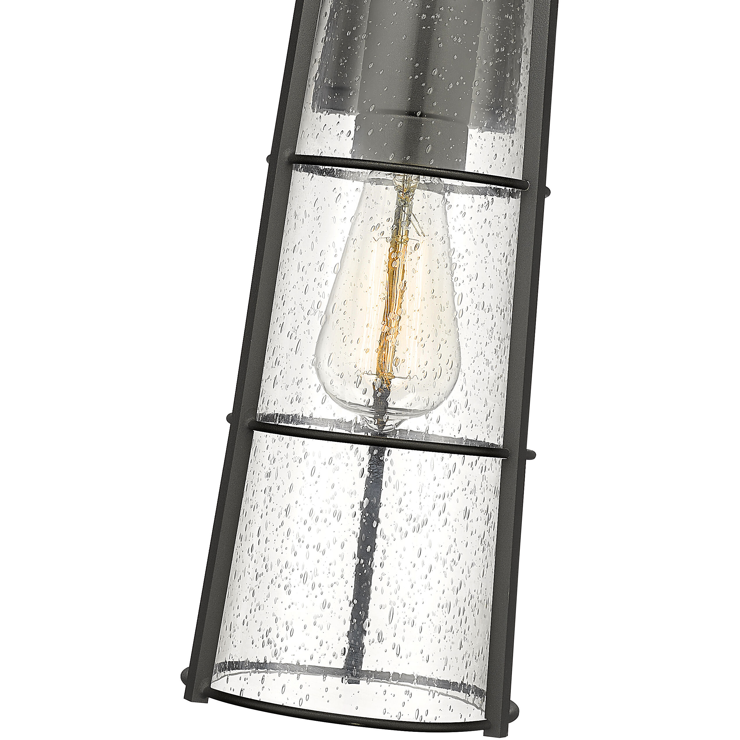 Helix 1 Light 17 inch Black Outdoor Wall Light