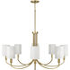 Adrian 8 Light 40 inch Aged Brass Chandelier Ceiling Light