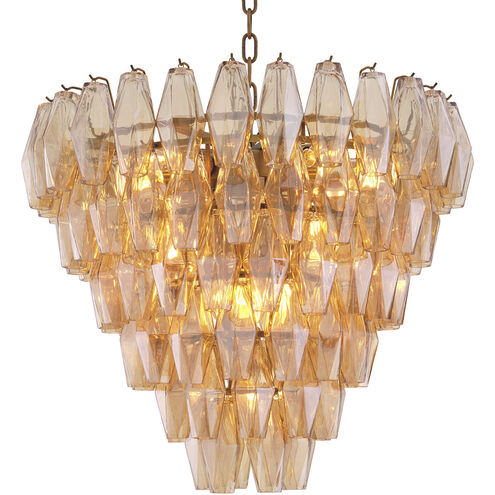 Benini 17 Light 25.59 inch Antique Brass Chandelier Ceiling Light, Small