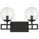 Crosby 2 Light 16 inch Black Bathroom Vanity Light Wall Light, Essentials