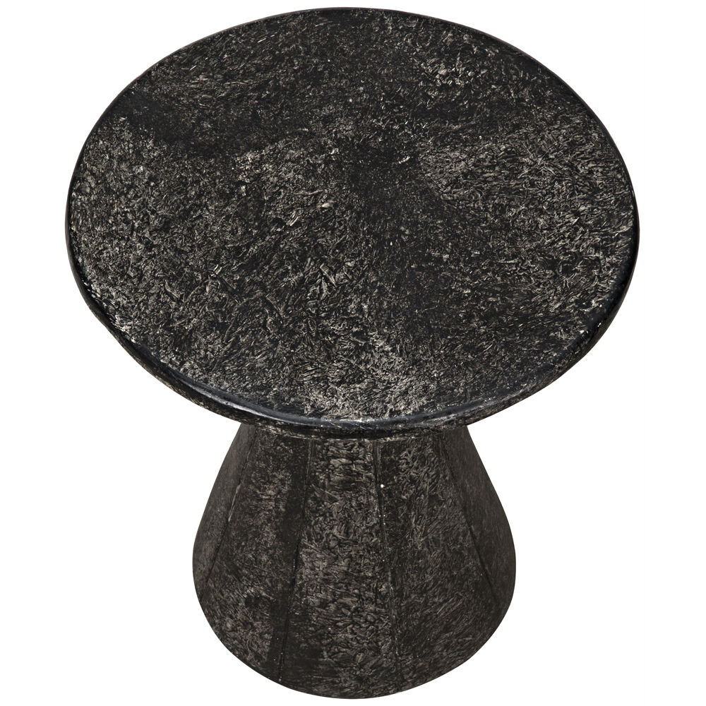 Pedestal 24 X 20 inch Black Fiber Cement Side Table