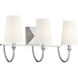Cameron 3 Light 24 inch Polished Nickel Bathroom Vanity Light Wall Light, Essentials