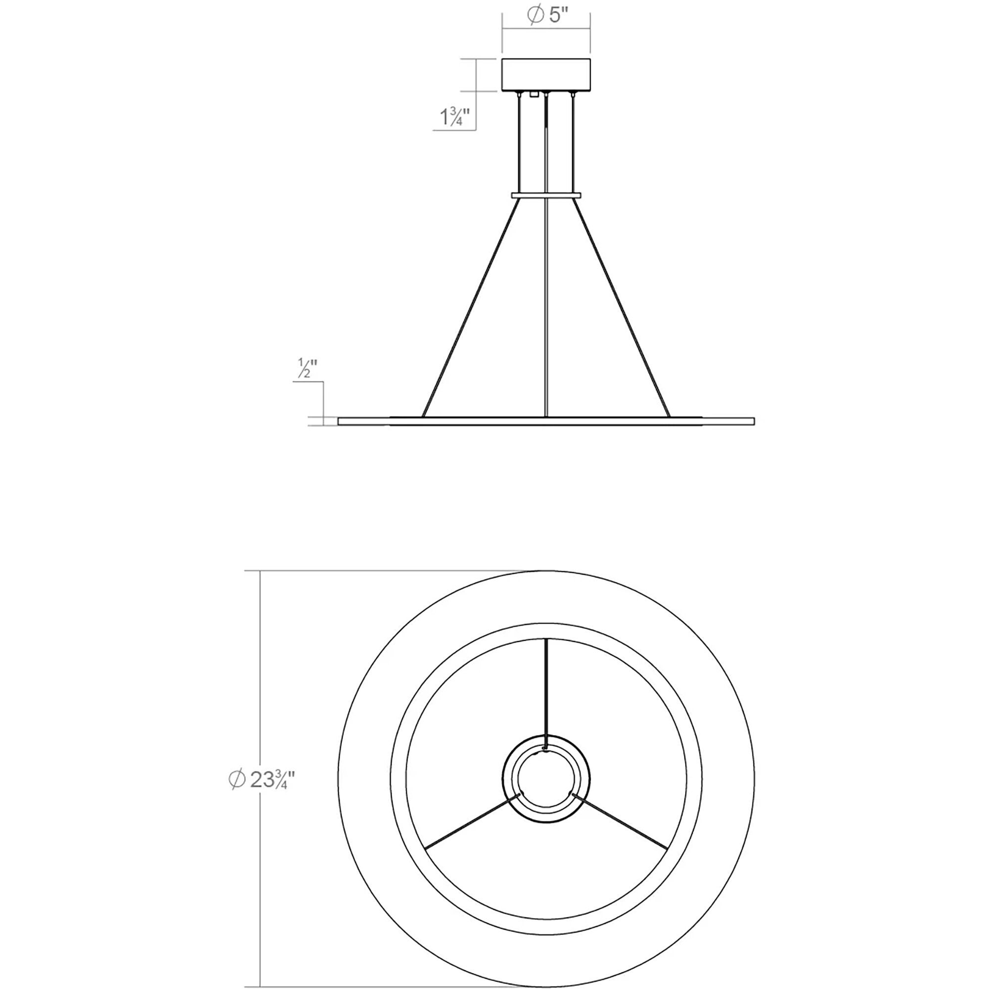 Arctic Rings LED 24 inch Satin Black Ring Pendant Ceiling Light