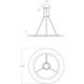 Arctic Rings LED 24 inch Satin Black Ring Pendant Ceiling Light