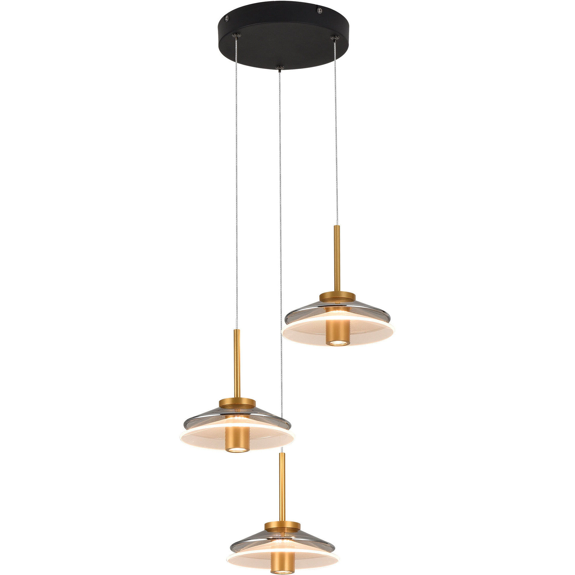 Verona Series 16 inch Black/Gold Pendant Ceiling Light, Artisan Collection