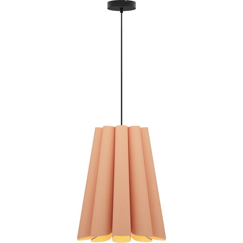 Olivia 1 Light 15.5 inch Black Pendant Ceiling Light in Rose/Ash, WEP Collection