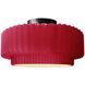 Radiance Collection - Pleated Tier 1 Light 12 inch Cerise Semi-Flush Ceiling Light, Form+Finish+Function