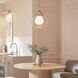 Nella 1 Light Polished Nickel Pendant Ceiling Light