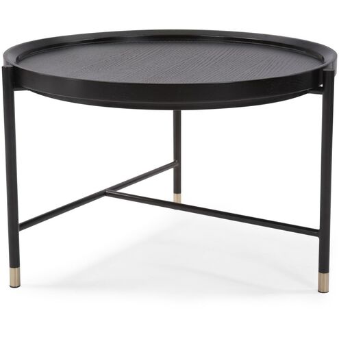 Soho 28 X 18 inch Dark Ash/Brass Coffee Table