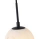 Nightfall 1 Light 5.9 inch Black Pendant Ceiling Light