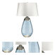 Lena 29 inch Blue Glass Table Lamp Portable Light, Large