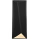 Ambiance LED 6 inch Carbon-Matte Black ADA Wall Sconce Wall Light, Closed Top Fixture, Diagonal