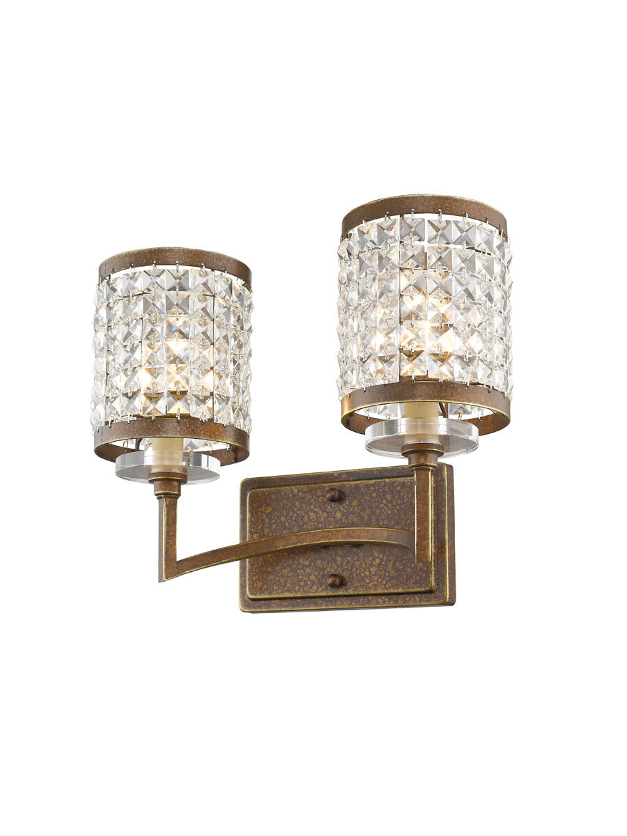 Grammercy 2 Light 14 inch Hand Painted Palacial Bronze Bath Vanity Wall Light
