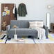 Small Biscuit Tufted Gray Sofa