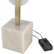 Blade 44 inch 18.00 watt White with Clear and Champagne Gold Floor Lamp Portable Light